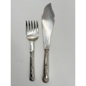 Victorian English Silverplate Fish Serving‎ Set, Sheffield c. 1890